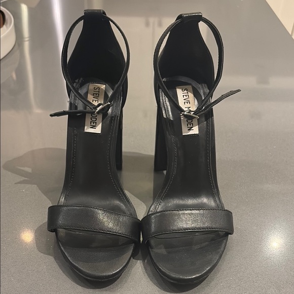 Steve Madden Black Women's Heeled Sandals - Picture 2 of 4